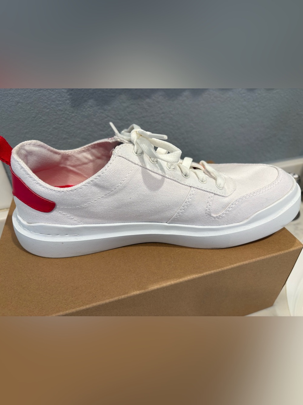 Cole Haan White Canvas Love Sneakers with Multicolor Embroidered Accents - Picture 8 of 9